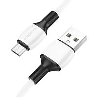 Кабель USB - микро USB Borofone BX84 Rise, 1.0м, 2.4A, цвет: белый (1/360) (6974443386790)
