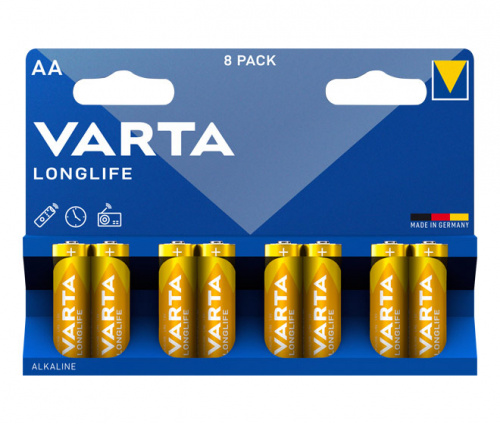 Элемент питания VARTA  LR6 LONGLIFE (8 бл) (8/160) (04106101418)