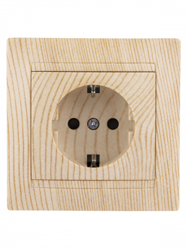 Розетка 2П+З 16А 250В с защ. шт. сосна , с/у, "Лама" (10/120) TDM (SQ1815-0311) фото 4 Розетка 2П+З 16А 250В с защ. шт. сосна , с/у, "Лама" (10/120) TDM (SQ1815-0311) фото 4