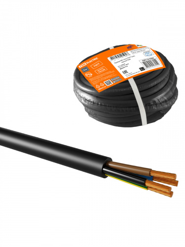 Провод TDM ПВС 4х2,5 ГОСТ (5м), черный (1/5/5) (SQ0118-0306) Провод TDM ПВС 4х2,5 ГОСТ (5м), черный (1/5/5) (SQ0118-0306)