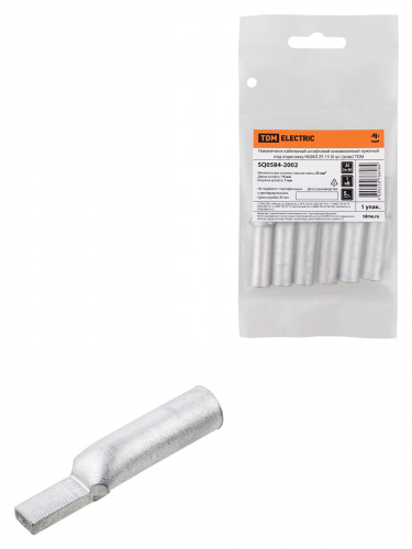 Наконечник кабельный штифтовой алюминиевый луженый под опрессовку НШАЛ 25-15 (6 шт./упак) TDM (1/110) (SQ0584-2002) Наконечник кабельный штифтовой алюминиевый луженый под опрессовку НШАЛ 25-15 (6 шт./упак) TDM (1/110) (SQ0584-2002)