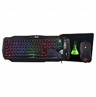 Комплект проводной игровой Клавиатура + Мышь + Гарнитура + Коврик Smartbuy RUSH Venom, (SBC-775G-K), черная (1/6)