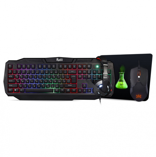 Комплект проводной игровой Клавиатура + Мышь + Гарнитура + Коврик Smartbuy RUSH Venom, (SBC-775G-K), черная (1/6) Комплект проводной игровой Клавиатура + Мышь + Гарнитура + Коврик Smartbuy RUSH Venom, (SBC-775G-K), черная (1/6)