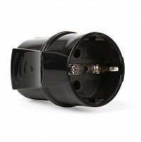 Штепсельное гнездо SMARTBUY с заземлением черное 16А 250В (SBE-16-S01-bz) (1/40)