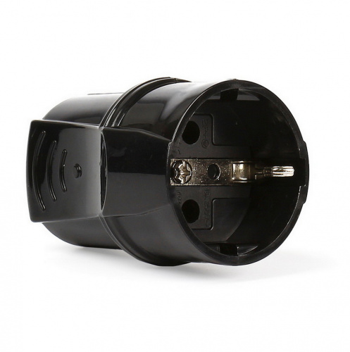 Штепсельное гнездо SMARTBUY с заземлением черное 16А 250В (SBE-16-S01-bz) (1/40)
