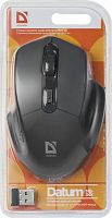 Беспроводная мышь DEFENDER Datum MB-345, 4 кнопки, 800-1600 dpi, USB, черный (1/40) (52345)