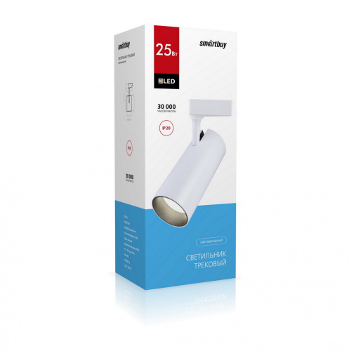 Светильник светодиодный SMARTBUY трековый COB 25Вт Втhite 4000K / IP20 (SBL-TKВт-25Вт-4K) (1/50) (SBL-TKW-25w-4K)