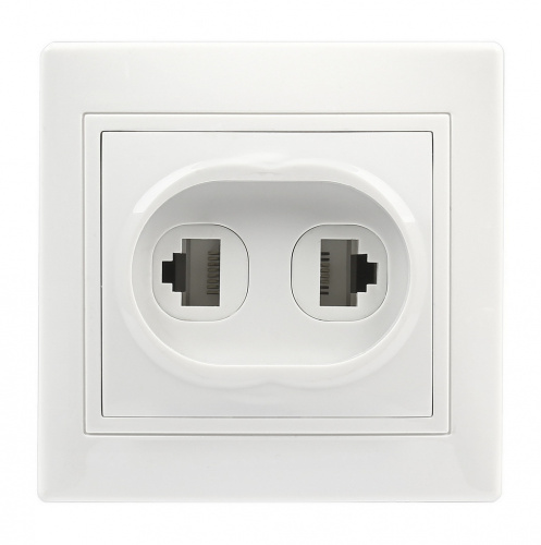 Розетка SMARTBUY скрытая установка, компьютер+телефон RJ-45+Phone 1 местная белая "Венера" (SBE-01w-S1-RJPH) (1/10) Розетка SMARTBUY скрытая установка, компьютер+телефон RJ-45+Phone 1 местная белая "Венера" (SBE-01w-S1-RJPH) (1/10)