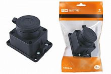 Розетка настенная с заглушкой каучук 2Р+РЕ 16А 250В IP44 TDM (1/120) (SQ0612-0003)