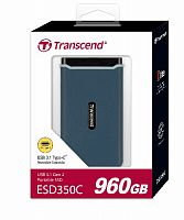 яВнешний SSD  Transcend  960 GB  350C  синий, USB 3.1 (USB 3.1/Type C) (TS960GESD350C)