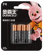 Элемент питания DURACELL ААА алкалин 1,5v LR03 4BL BASIC (CN-с иероглифами) (4/48/288) (Б0069022)