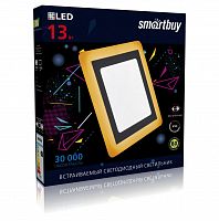 Светильник светодиодный SMARTBUY SBLSq-DLB-13-65K-O-IP20, квадрат с подсветкой