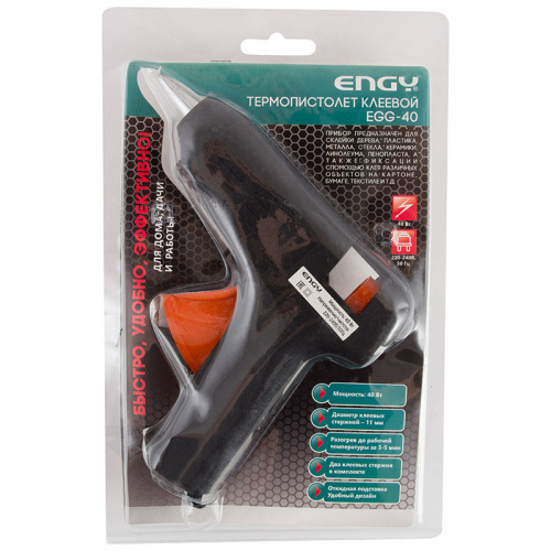 Пистолет клеевой Engy EGG-40, с подставкой, 40 Вт (1/20/100) (357116) фото 3