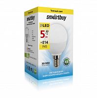 Лампа светодиодная SMARTBUY P45 5Вт 220V 4000K E14 (глоб, нейтральный свет) (10/100) (SBL-P45-05-40K-E14)
