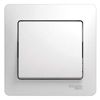 Выключатель 1-кл. С/У GLOSSA 10А IP20 (сх. 1) 10AX в сборе бел. Systeme Electric GSL000112 (1/15/90)