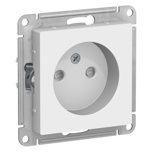 Механизм розетки 1-м С/У ATLASDESIGN 16А IP20 без заземл. защ. шторки бел. Systeme Electric ATN000149 (1/20/160)