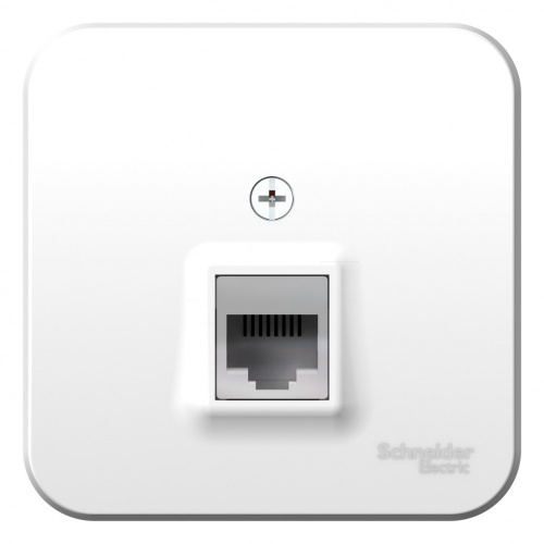 Розетка компьютерная 1-м О/У BLANCA RJ45 кат.5E с изолир. пластиной бел. Systeme Electric BLNIA045001 (1/12/72)