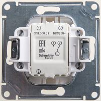 Механизм переключателя проходного 1-кл. С/У GLOSSA 10А IP20 (сх. 6) 10AX перламутр. Systeme Electric GSL000661 (1/20/160)