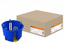 Установочная коробка СП D68х45мм, саморезы, пл. лапки, синяя, IP20, TDM (200) (SQ1403-0001)