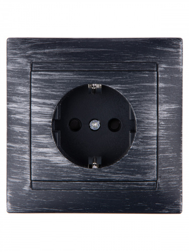 Розетка 2П+З 16А 250В с защ. шт. старинное серебро с/у, "Лама" (1/10) TDM (SQ1815-0652) фото 4 Розетка 2П+З 16А 250В с защ. шт. старинное серебро с/у, "Лама" (1/10) TDM (SQ1815-0652) фото 4