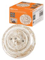 Выключатель скрытой установки фарфоровый поворотный перекрёстный с ручкой (бантик) 10А мраморный «Болонь» TDM (SQ1820-0115)