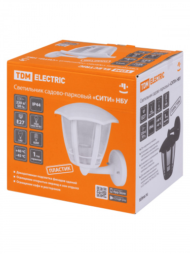 Светильник садово-парковый TDM "СИТИ" НБУ 07-60-003 У1 6-ти гранник настенный вверх серый (1/8) (SQ0330-1324) фото 2