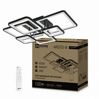 Светильник светодиодный ELEGANT ARISTO-B 120Вт 230В 3000-6500K 8400Лм 686х587х151мм пульт ДУ черный IN HOME (1/5) (4690612047324)