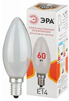 Лампа ЭРА накаливания B36 60Вт Е14 / E14 230В свечка матовая (1/100) (Б0066376)