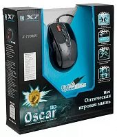 Мышь проводная игровая A4TECH X-710MK оптическая (2000dpi) USB (6but), черный (1/40) (X-710MK USB)