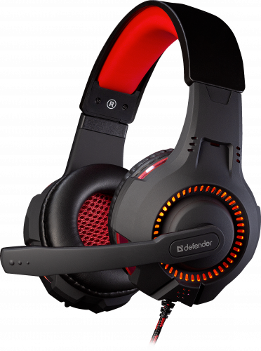 Гарнитура DEFENDER Warhead G-450, USB, полноразмерная, игровая, шнур 2.3 м., подсветка (1/20) (64146) фото 2