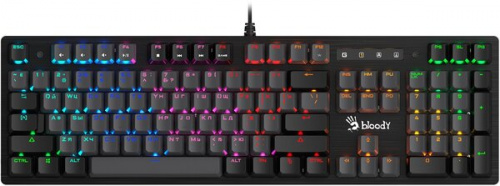 Клавиатура проводная игровая механическая A4TECH Bloody B820R Dual Color USB, LED, черная/серая (1/10) (B820R GREY (BLUE SWITCH))