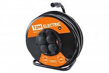 Удлинитель TDM силовой УХз16-004 (метал. катушка, А3, 4 места IP44/30м КГ 3х1,5) (1/1) (SQ1301-0160)