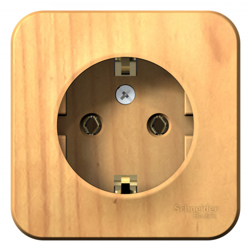 Розетка 1-м О/У BLANCA 16А IP20 250В с заземл. без защ. шторок с изолир. пластиной ясень Systeme Electric BLNRA010115 (1/12/24)