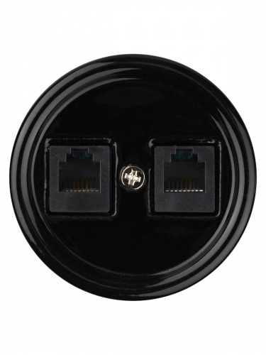 Розетка TDM двойная телефонная RJ11 черная «Болонь» (1/72) (SQ1820-0250) фото 5 Розетка TDM двойная телефонная RJ11 черная «Болонь» (1/72) (SQ1820-0250) фото 5