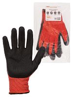 Перчатки полиэфирные "Контакт-Хард", рельефное латексное покрытие,9, 15 кл., 59-61 г, 1 пара, TDM (1/250) (SQ1016-0320)