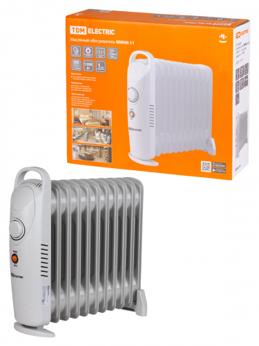 Масляный обогреватель МИНИ-11, 1200 Вт, 11 секций, термостат, TDM (1) (SQ2501-0910)