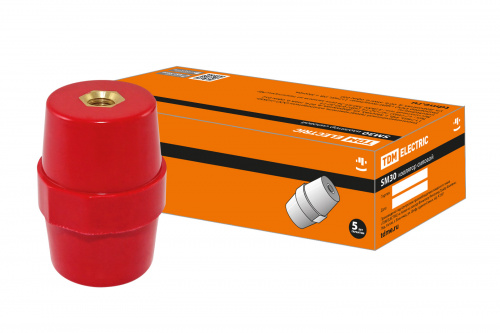 Изолятор SM30 силовой Н30хD27хМ8мм TDM (1/10/280) (SQ0807-0053) Изолятор SM30 силовой Н30хD27хМ8мм TDM (1/10/280) (SQ0807-0053)