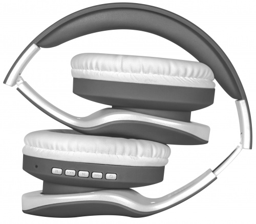 Наушники полноразмерные DEFENDER FreeMotion B525, Bluetooth.MP3.FM, серые/белые (1/40) (63527) фото 9