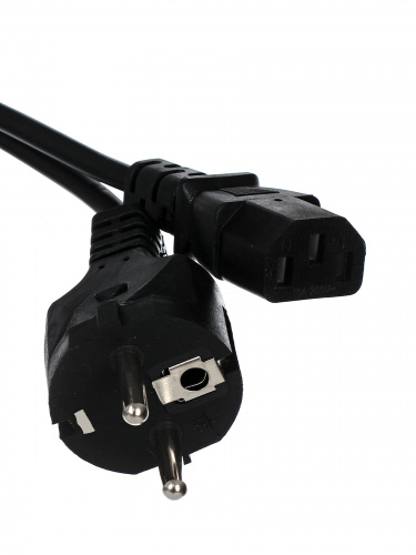 Кабель компьютер--> розетка 220V EU (прямой) <5.0м> TELECOM <TP021-5.0-BK> (1/50)