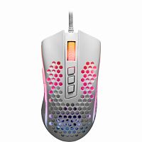 Мышь проводная игровая REDRAGON Storm RGB,12400dpi, легкая, белый (1/28) (77933)
