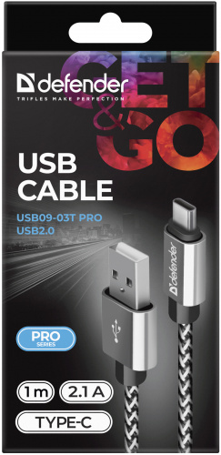 Кабель DEFENDER ACH01-03T PRO USB2.0, белый, AM-LightningM, 1m, 2.1A (1/100) (87809) фото 9