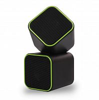 Акустическая 2.0 система Smartbuy Cute, чёрные/зелёные, USB (1/60) (SBA-2580)