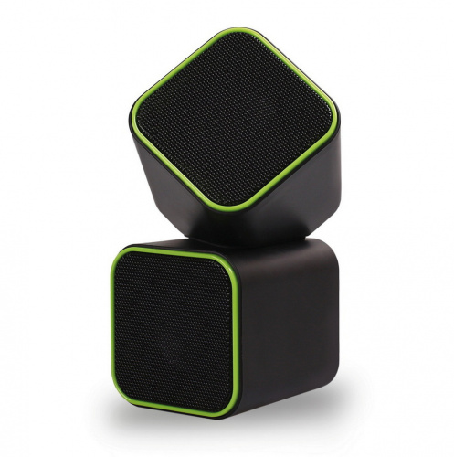 Акустическая 2.0 система Smartbuy Cute, чёрные/зелёные, USB (1/60) (SBA-2580)