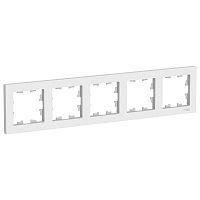 Рамка 5-м ATLASDESIGN универс. бел. Systeme Electric ATN000105 (1/5/30)