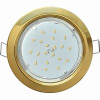 Светильник ECOLA GX53 H4 Downlight встраиваемый без рефлектора золото 38x106 (к+)(1/10/50) (FG53H4ECB)
