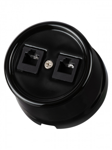 Розетка TDM двойная телефонная RJ11 черная «Болонь» (1/72) (SQ1820-0250) фото 6 Розетка TDM двойная телефонная RJ11 черная «Болонь» (1/72) (SQ1820-0250) фото 6