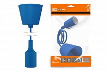 Патрон TDM пластиковый Е27 с подвесом 1 м, синий (1/60) (SQ0335-0066)