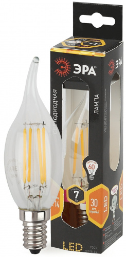 Лампа светодиодная ЭРА F-LED BXS-7W-827-E14 Е14 / Е14 7Вт филамент свеча на ветру теплый белый свет (1/100) (Б0027944) фото 5 Лампа светодиодная ЭРА F-LED BXS-7W-827-E14 Е14 / Е14 7Вт филамент свеча на ветру теплый белый свет (1/100) (Б0027944) фото 5