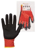 Перчатки полиэфирные "Контакт-Хард", рельефное латексное покрытие, 8, 15 кл., 56-57 г, 1 пара, TDM (1/250) (SQ1016-0319)