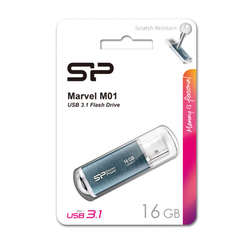 Флеш-накопитель USB 3.0 16GB Silicon Power Marvel M01 синий (SP016GBUF3M01V1B) фото 9 Флеш-накопитель USB 3.0 16GB Silicon Power Marvel M01 синий (SP016GBUF3M01V1B) фото 9